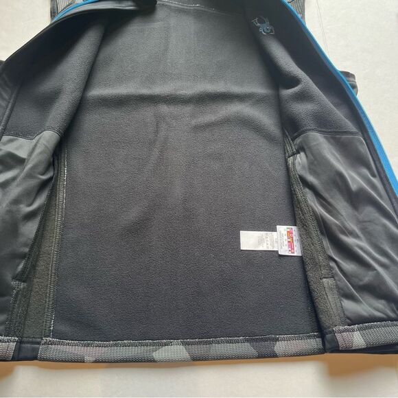 Spyder Men's Black and Gray Vest Full Zip Blue Trim Size Medium - Picture 6 of 9
